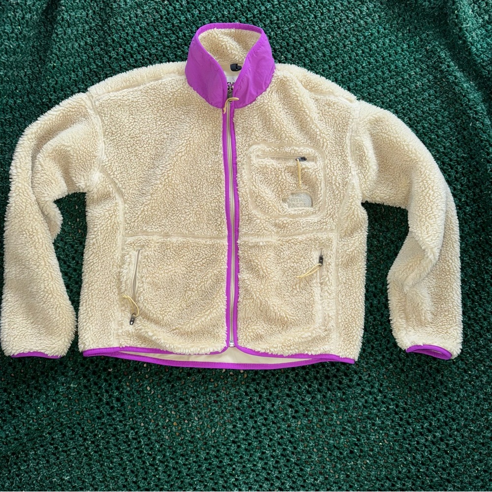 The North Face Extreme Pile Jacket Gravel Purple Fleece Womens